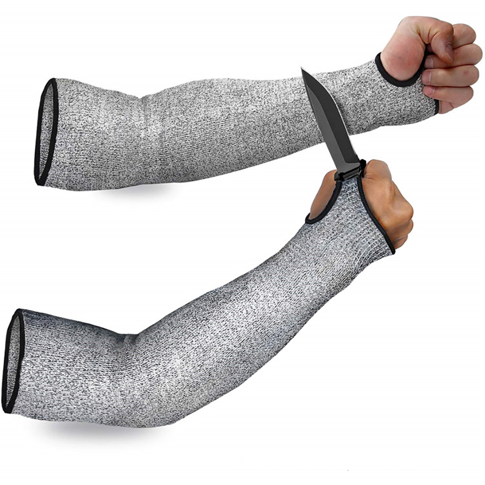 1PC Level 5 HPPE Cut Arm Sleeve Safety Gloves Resistant Anti-Puncture Arm Protection for Construction Automobile Glass Industry