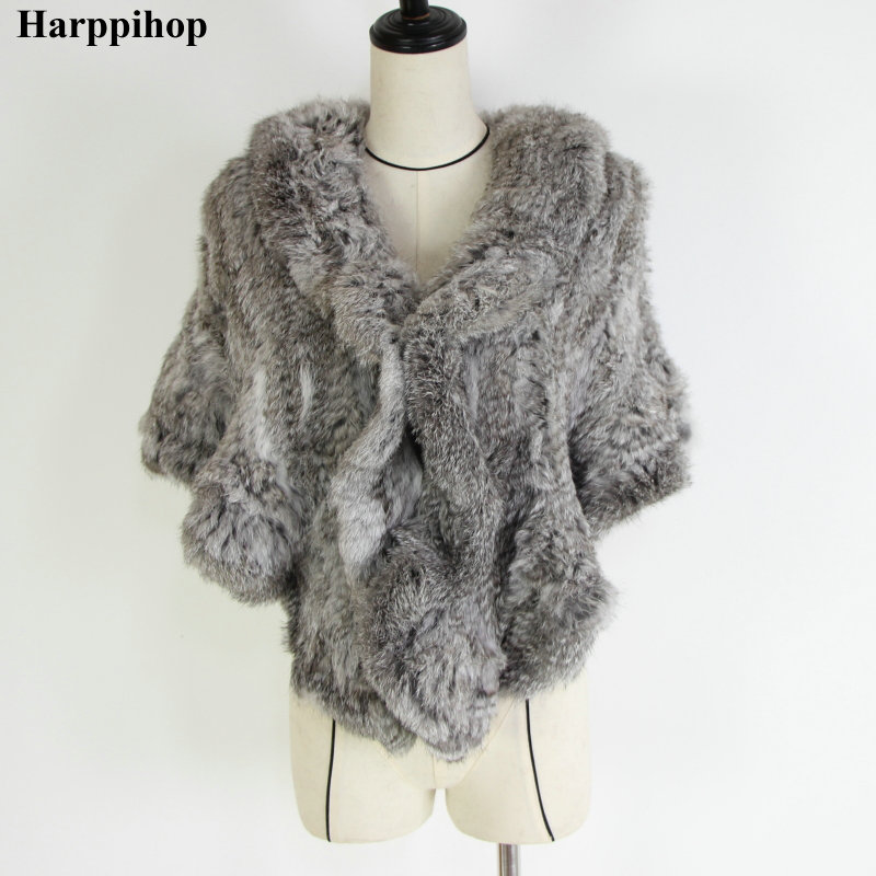 Genuine Rabbit Fur Poncho，Knitted Rabbit Fur Pashmina，Genuine Rabbit Fur Shawl women's coats/Sale/OEM/Wholesale/Retail