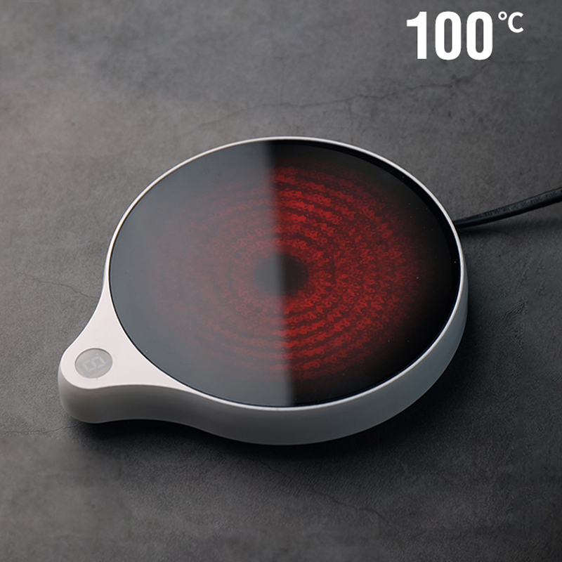 200W Cup Heater Mug Warmer 100°C Tea Makers Warmer Coaster 5 Gear Cup Heaters Coffee Milk Tea Heating Pad 110V/220V