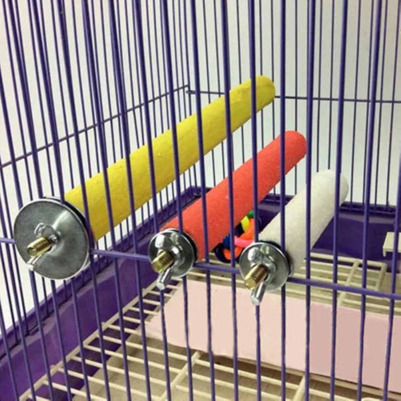 Pet Bird Cage Stand Platform 10-18cm Paw Grinding Parrot Parakeet Spiral Grinding Claw Rod Stand Bar