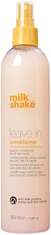 milk shake Leave-In Conditioner Spray Detangler for Natural Hair - Protects Color Treated Hair and Hydrates Dry Hair For Soft and Shiny Straight or Curly Hair, 11.8 Fl Oz