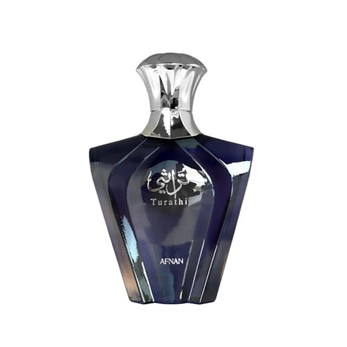 Afnan Turathi Blue Eau de Parfum for Men, 3.0 Fl. Oz