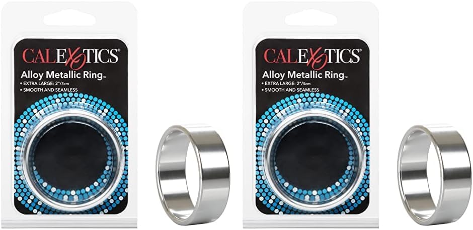 CalExotics Novelties Alloy Metallic Penis Enhancement Ring, Extra Large (Pack of 2)