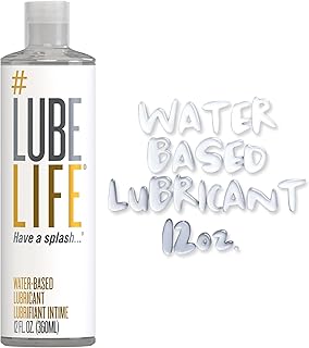 Lube Life Water-Based Personal Lubricant, Lube for Men, Women and Couples, Non-Staining, 12 Fl Oz